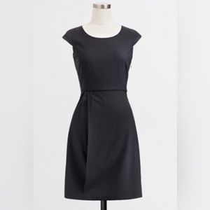 Jcrew Black Suiting Dress Cap Sleeves - Size 12